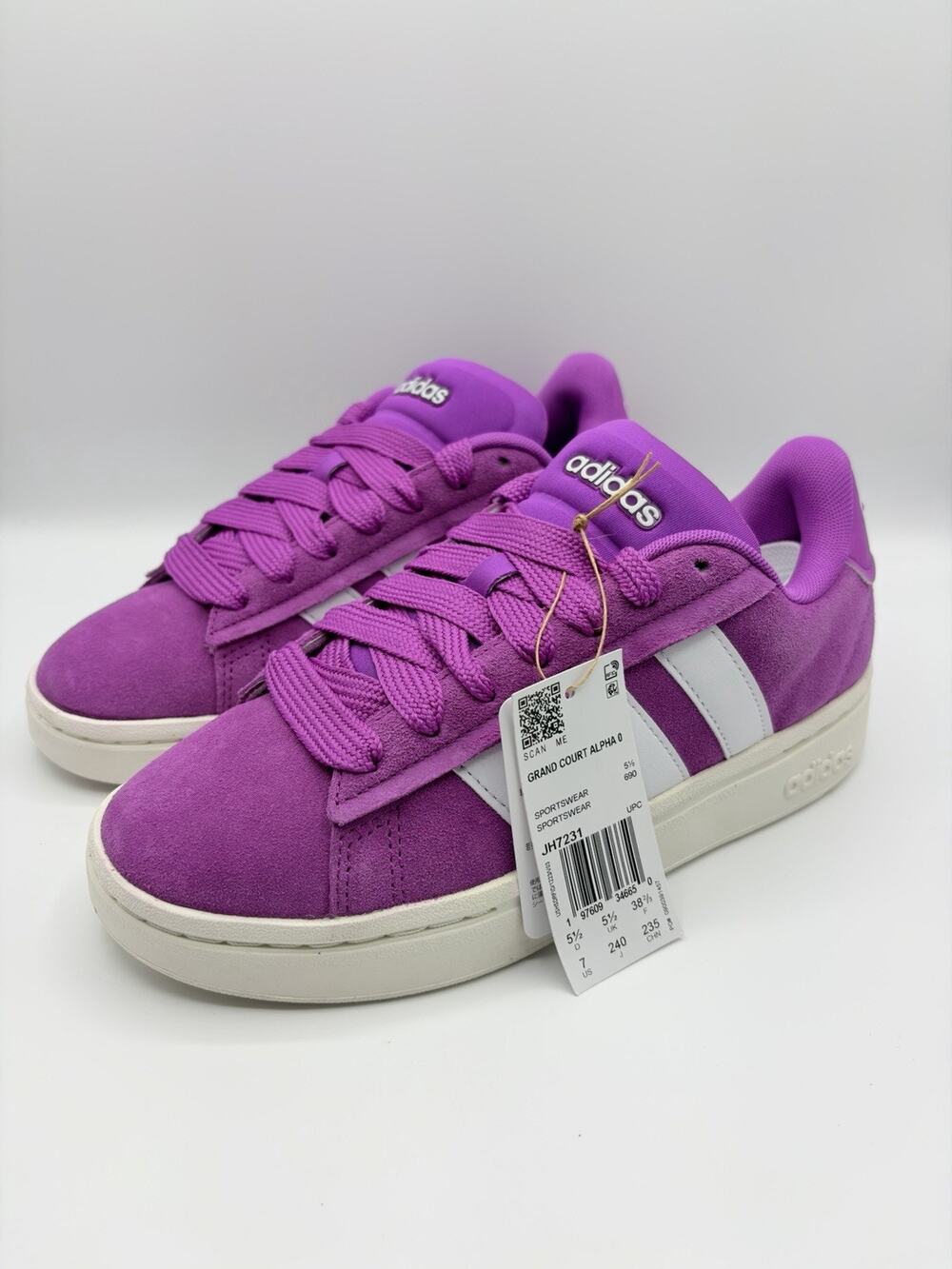 Adidas Sneakers Grand Court Alpha 0 Shoes Purple Women’s Sz 7 JH7231 NWOB
